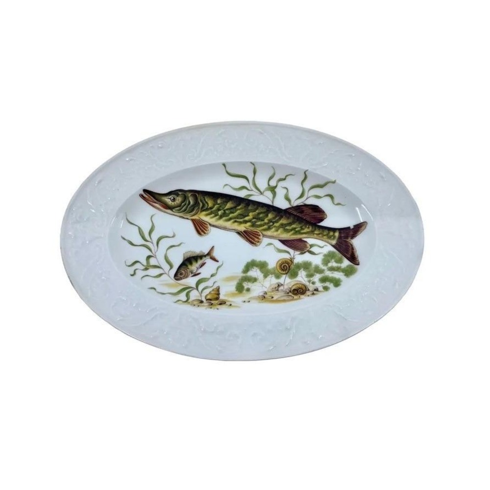 Antique Pike Fish Limoges Made in France Platter